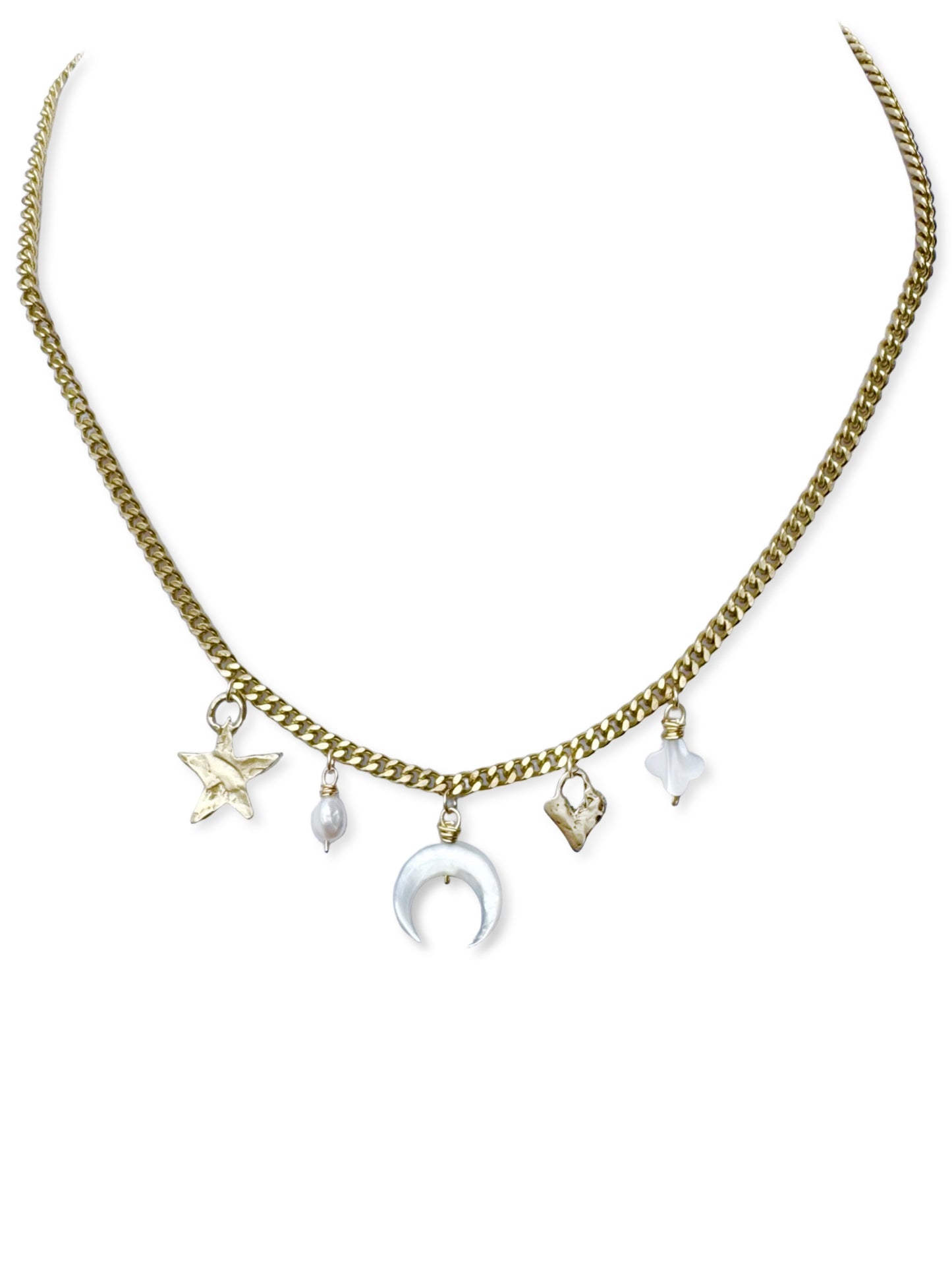 Brass Charm Necklace