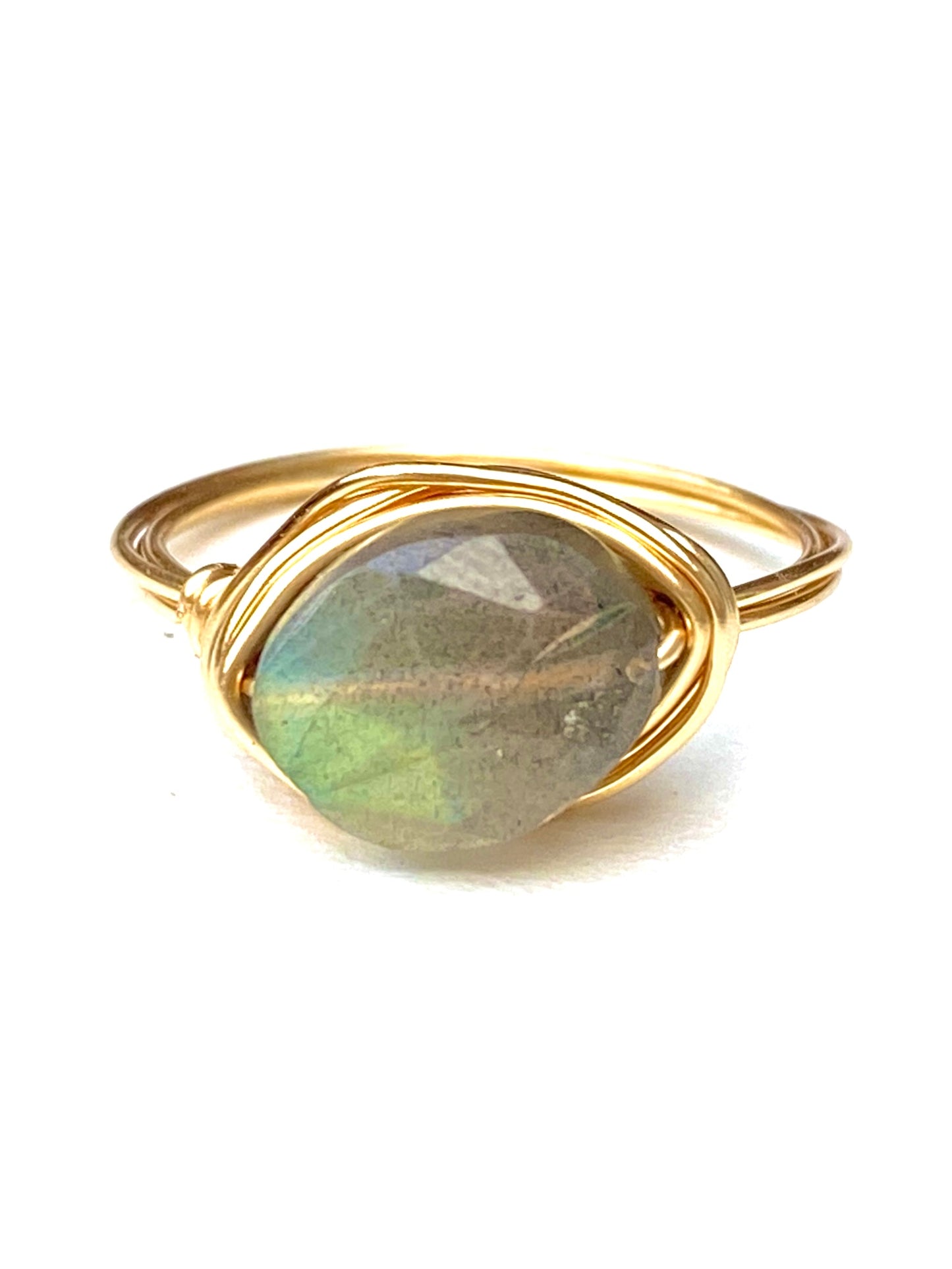 Wire Wrap Ring- Labradorite