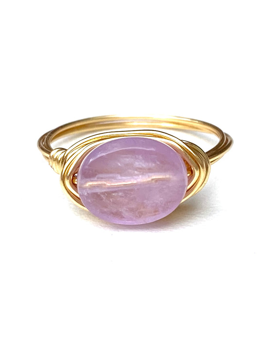 Wire Wrap Ring- Amethyst