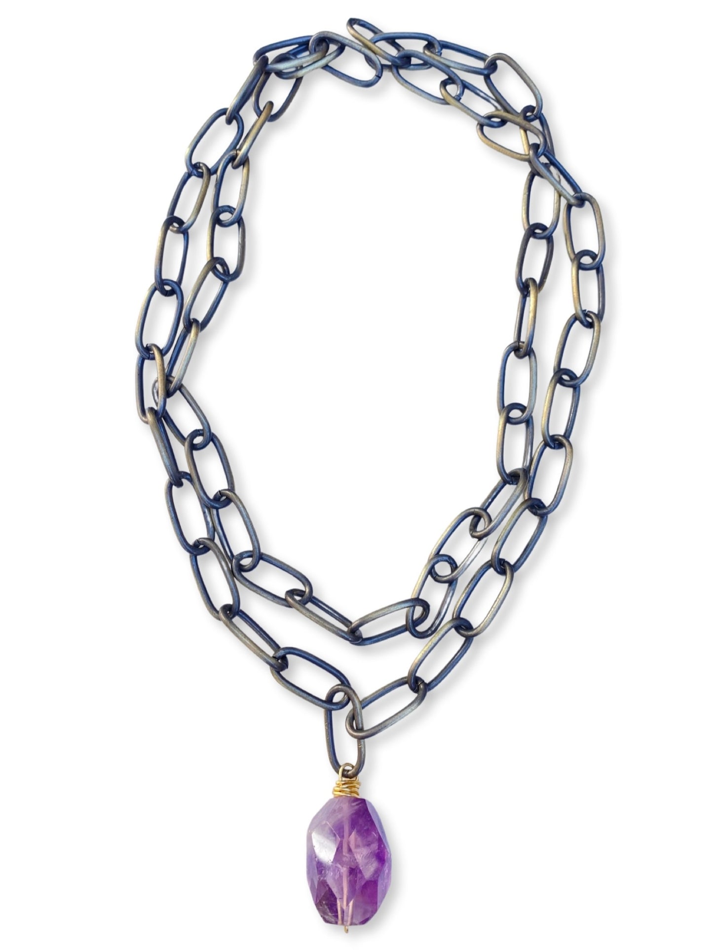 Rocked Necklace- Amethyst