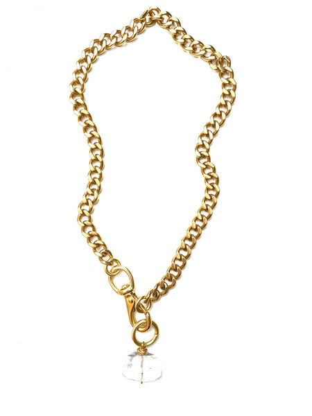Chunky Brass Chain Necklace – Wild Feather & Stone