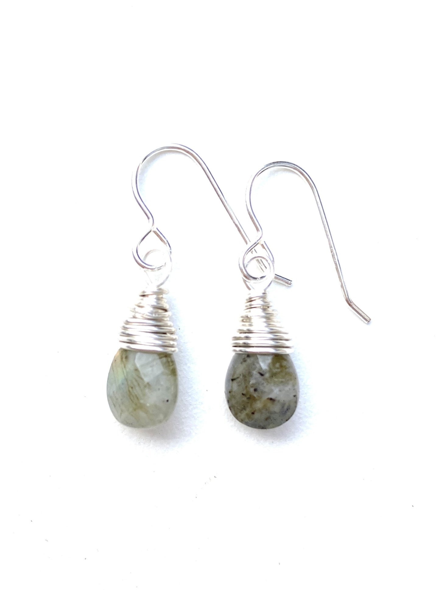 Drop Earring- Silver- Labradorite