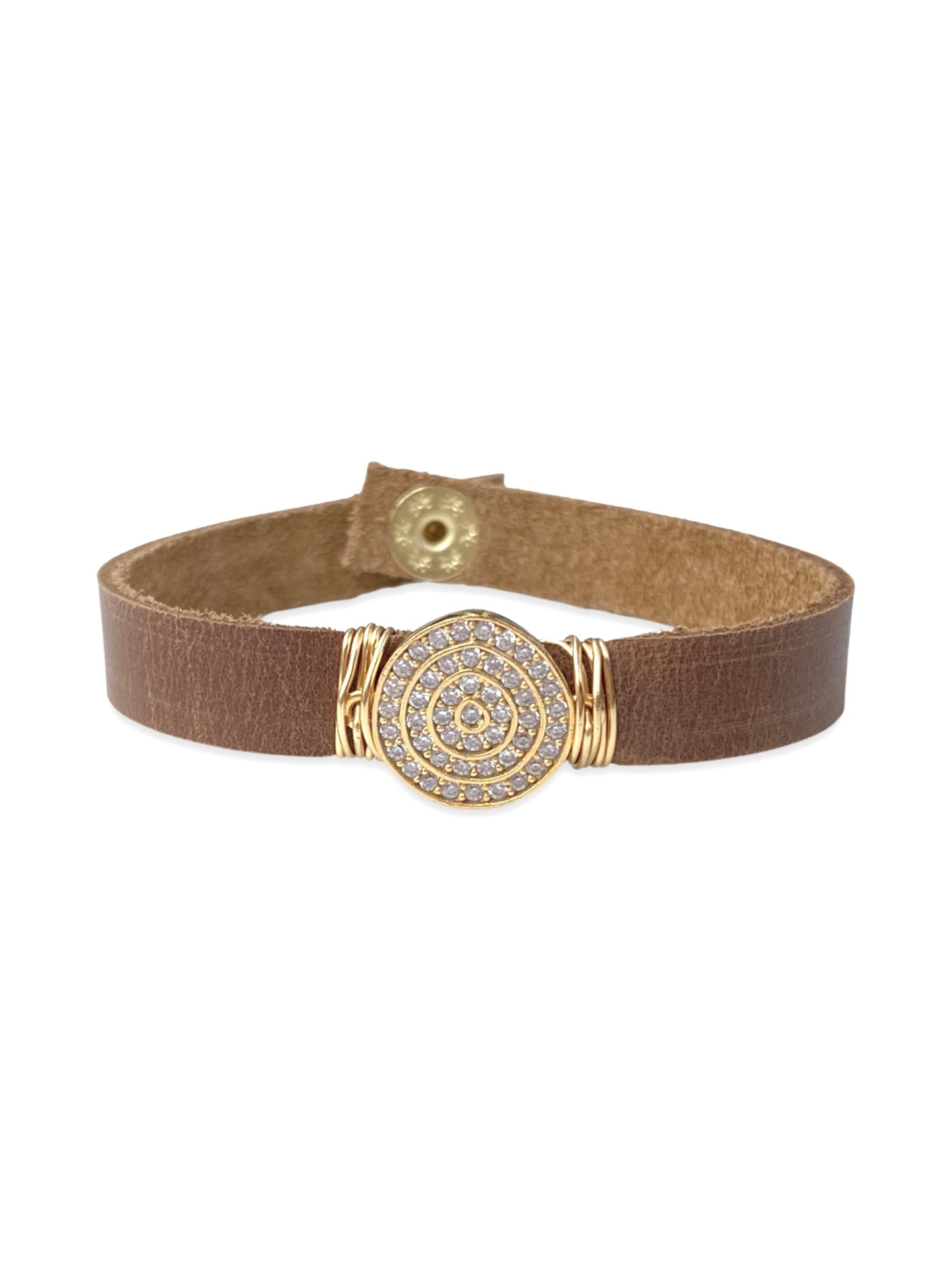 Leather Pave Stacker- Clear