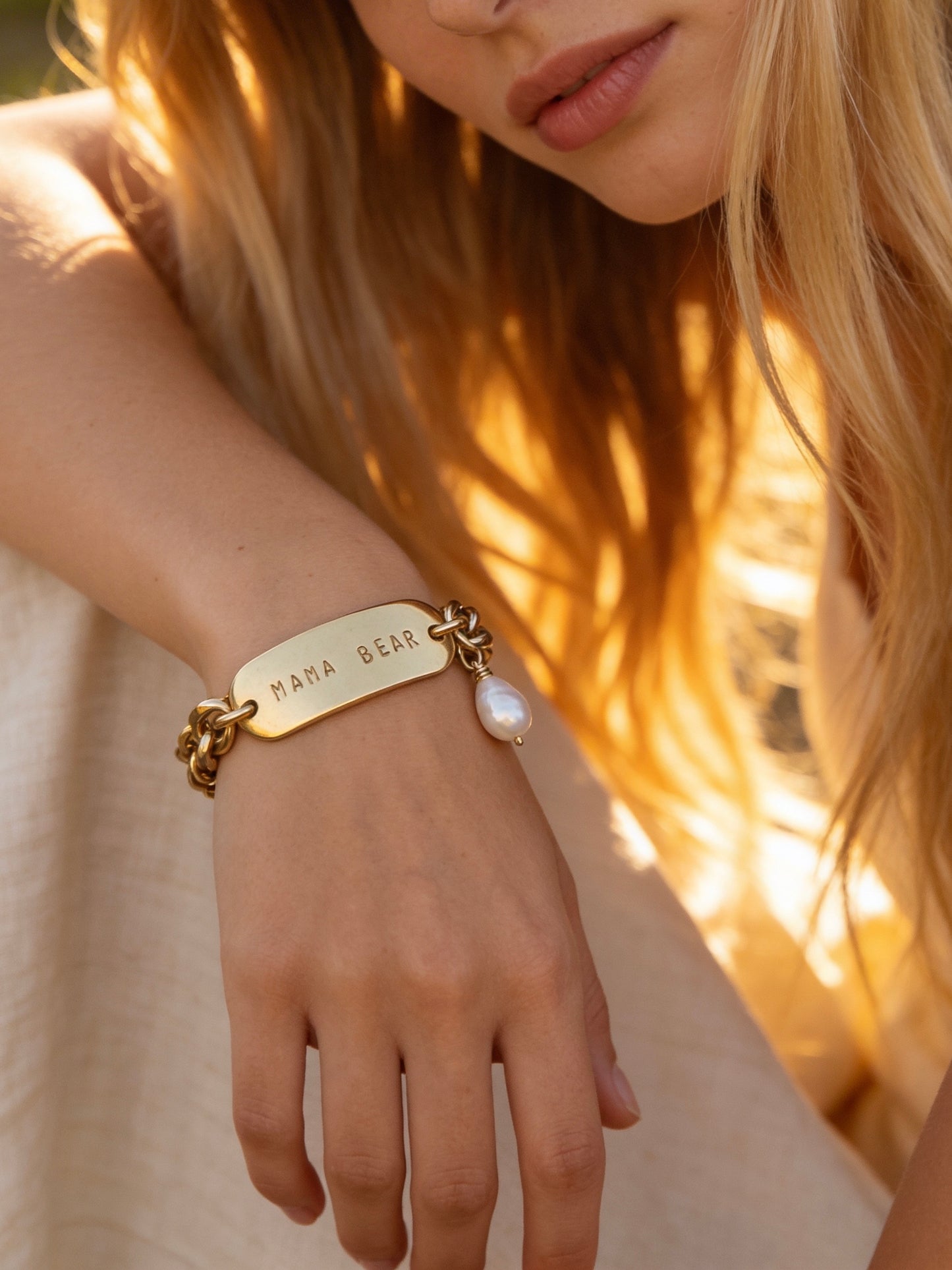 ID Bracelet- Chunky Brass