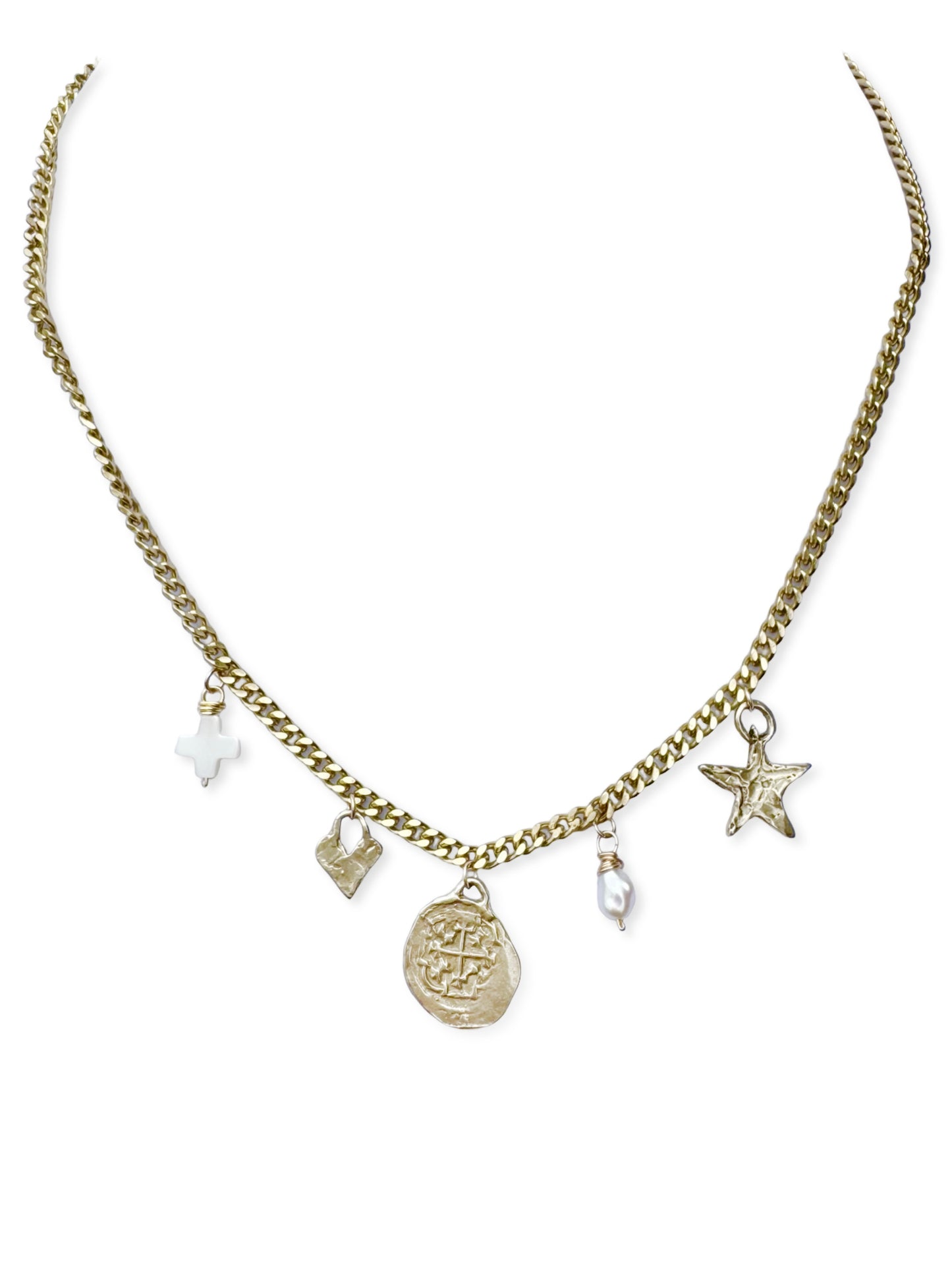 Brass Charm Necklace