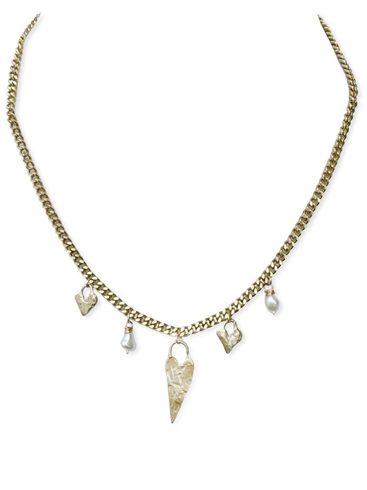 Brass Charm Necklace