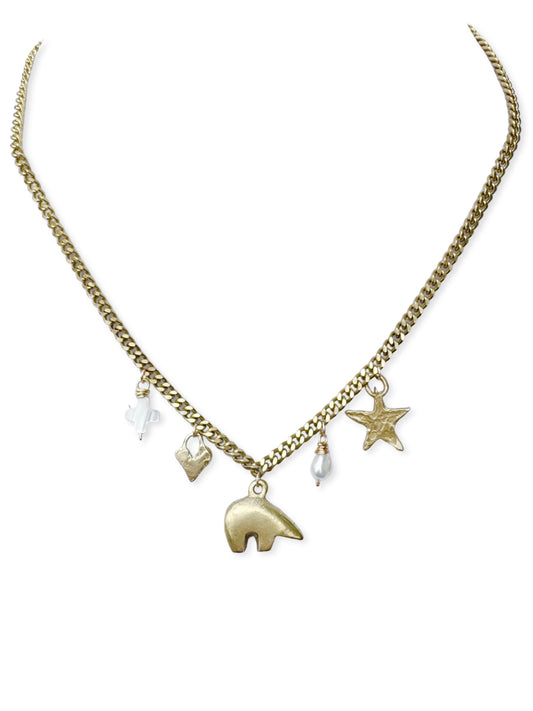 Brass Charm Necklace