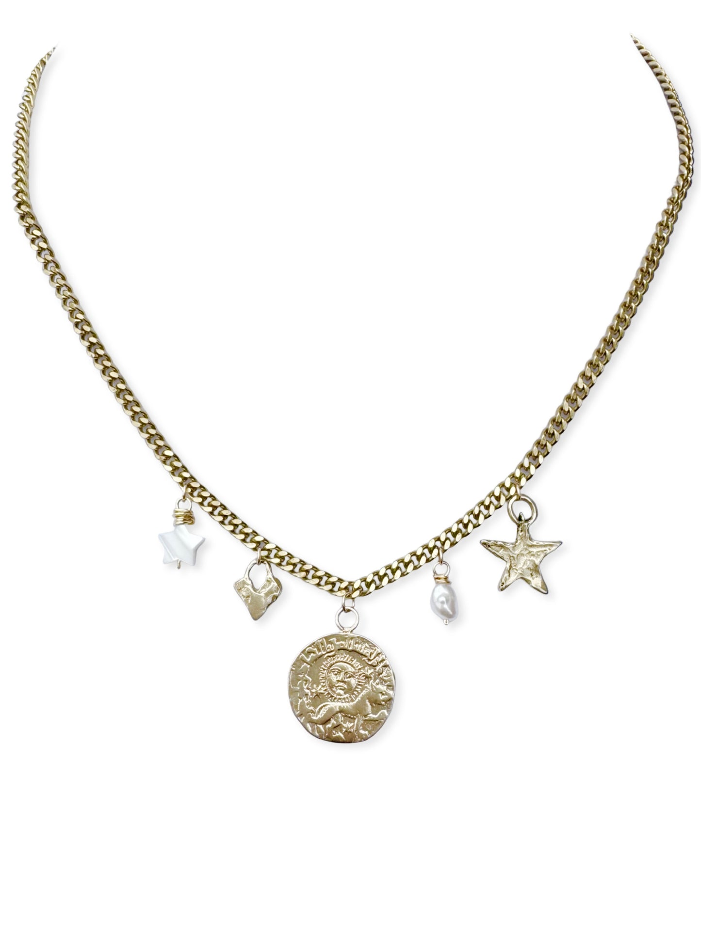 Brass Charm Necklace