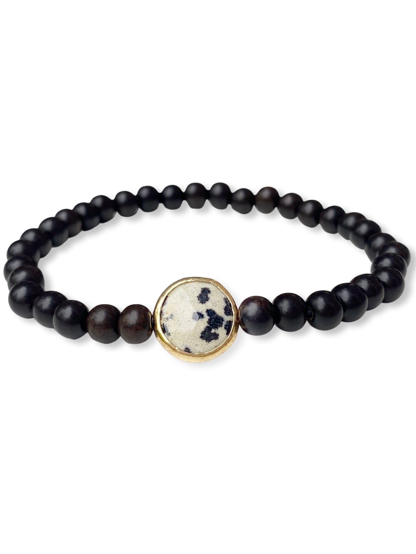 Wood Stretch Bracelet- Tiger Ebony