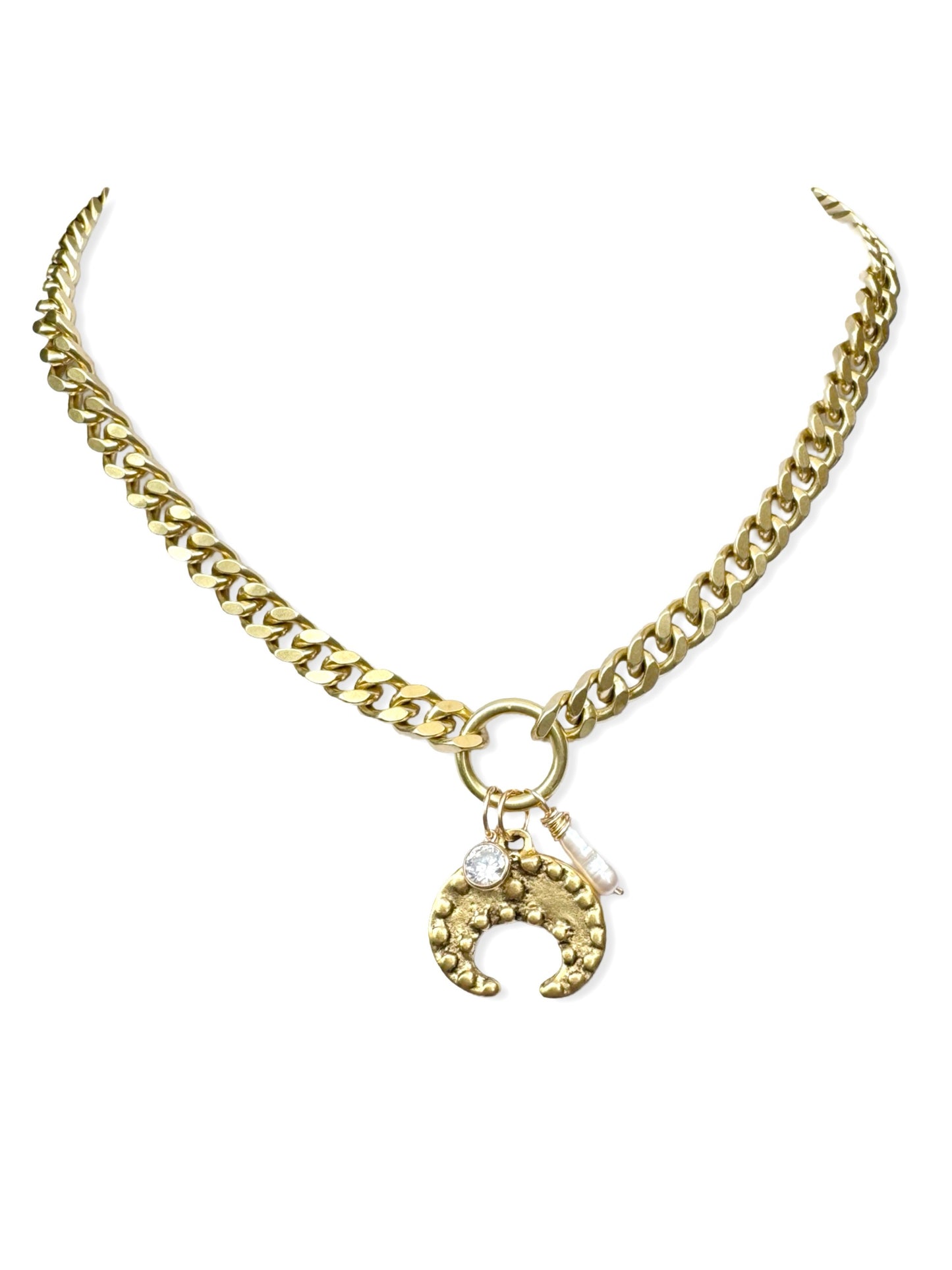 Chunky Brass Chain Necklace