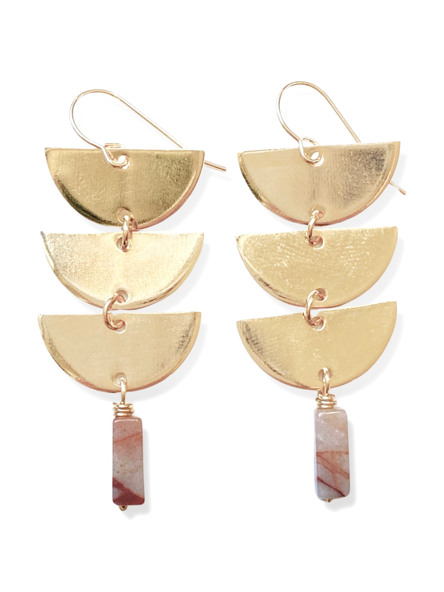 Fan Earrings- Pink Tourmaline