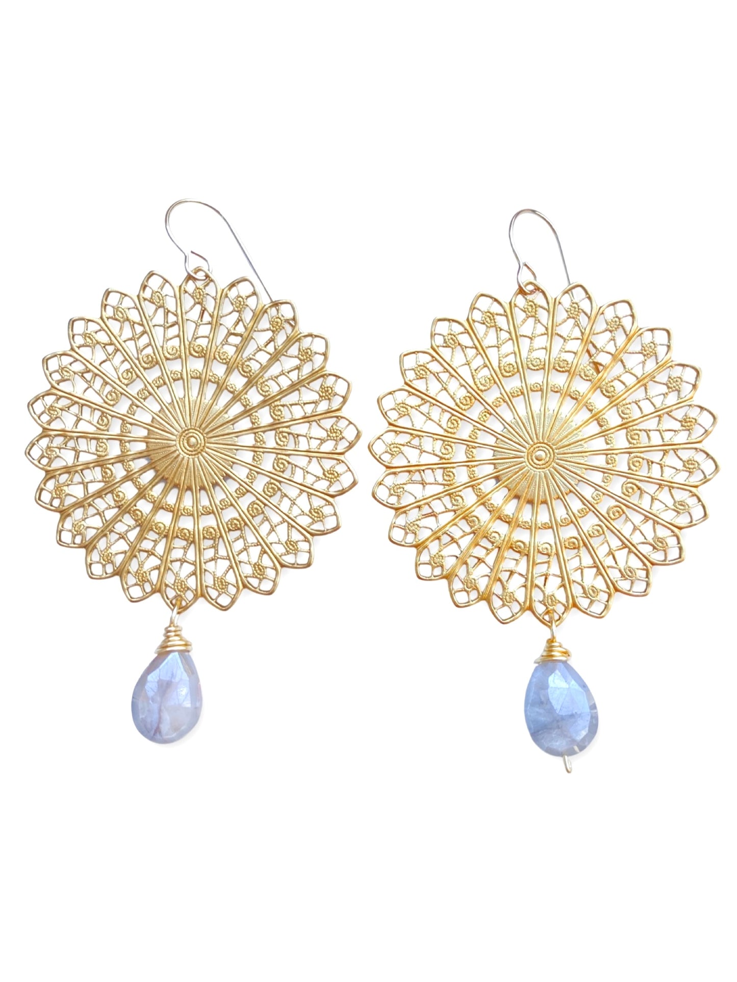 Sunburst Earrings- Moonstone