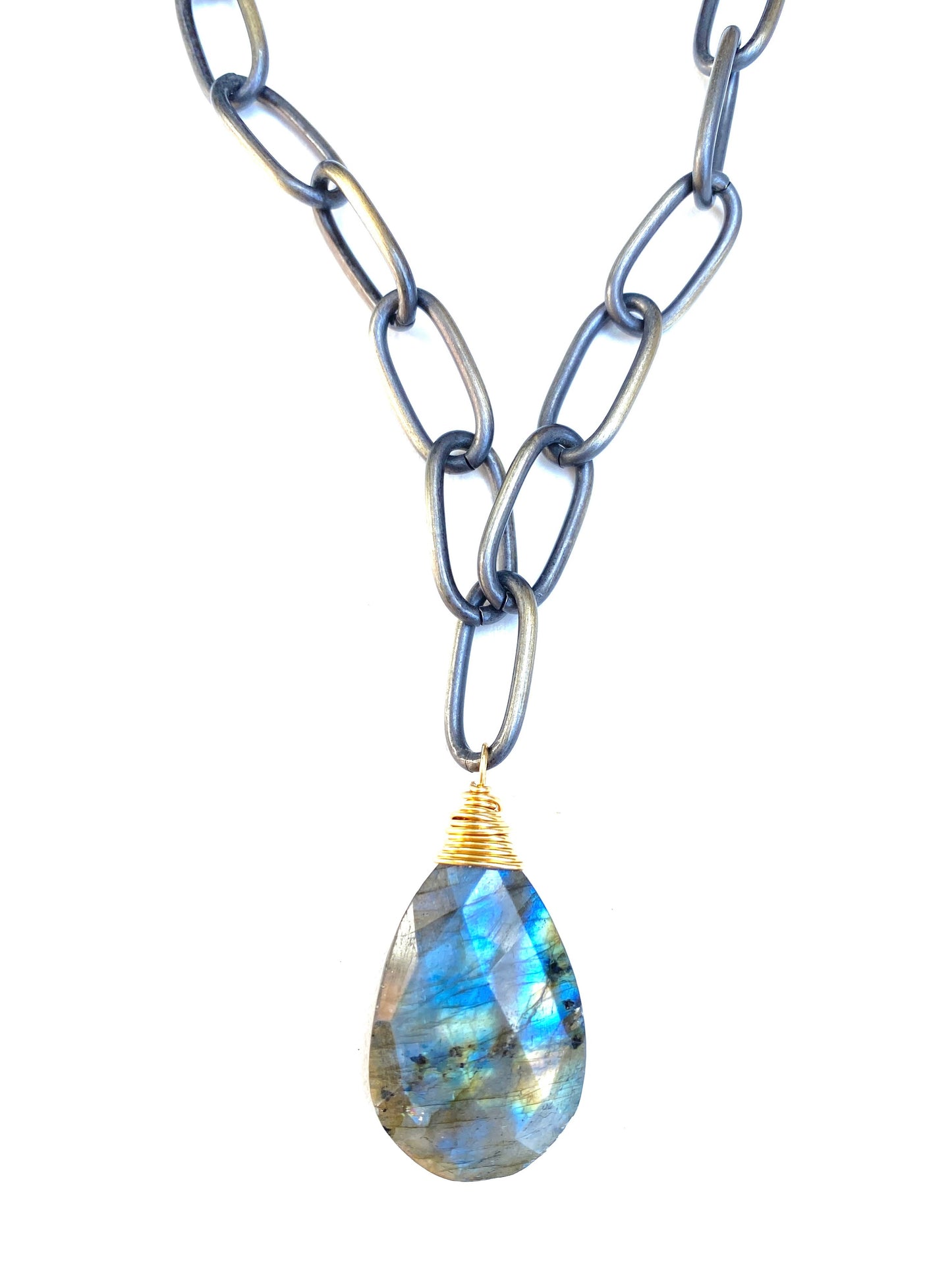 Rocked Necklace- Labradorite