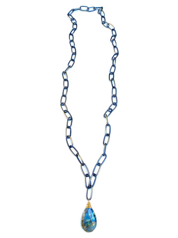 Rocked Necklace- Labradorite