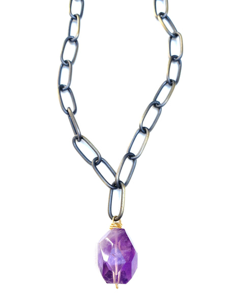 Rocked Necklace- Amethyst