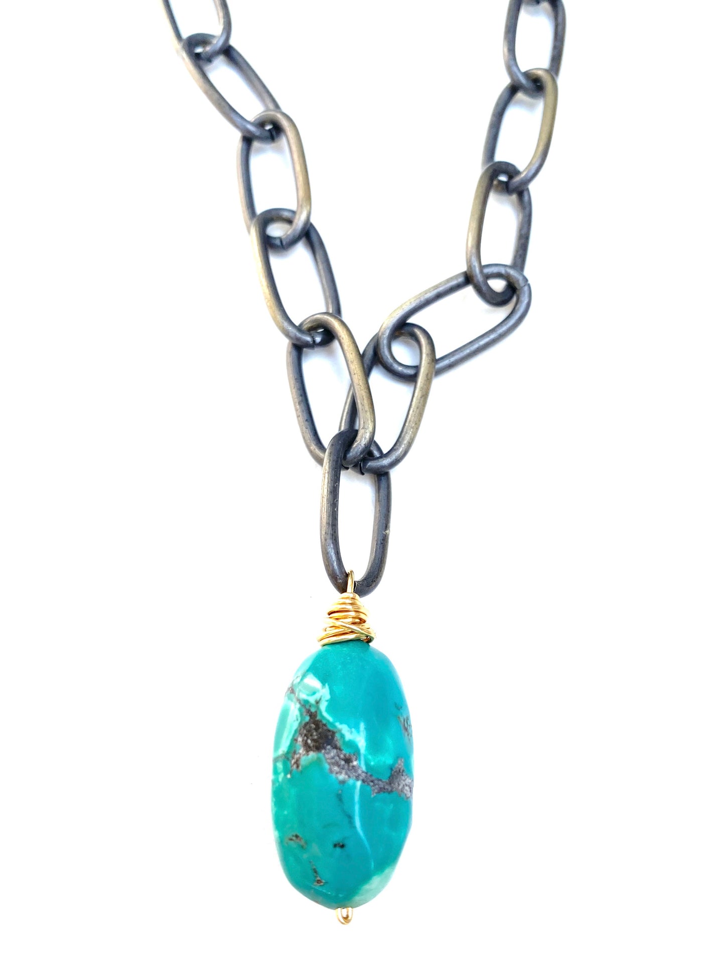 Rocked Necklace- Turquoise