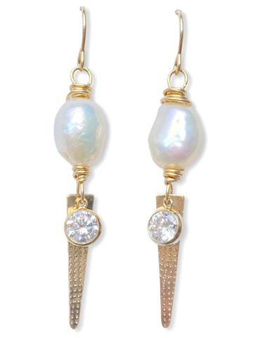 Pearl Earrings- Gold