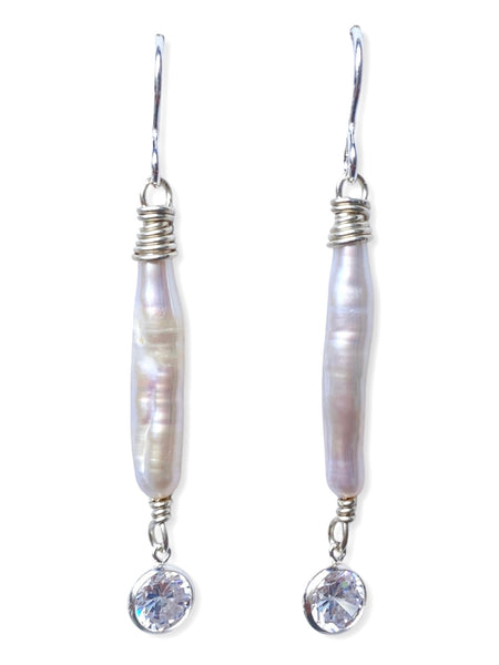 Pearl Earrings- Silver