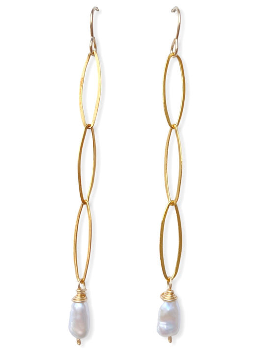 Pearl Earrings- Gold