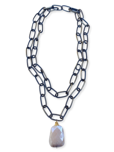 Rocked Necklace- Moonstone