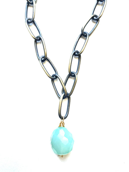 Rocked Necklace- Chalcedony