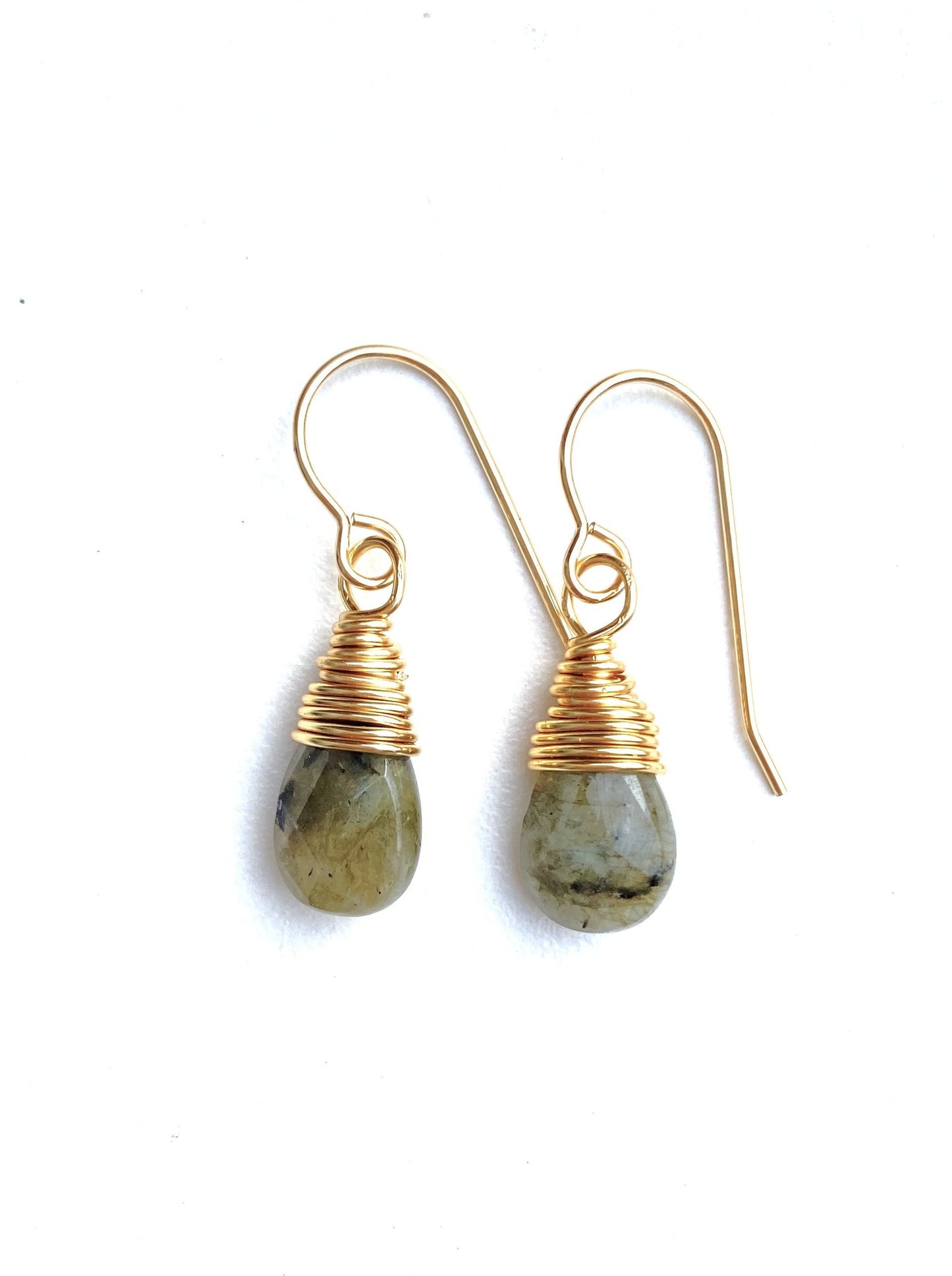 Drop Earring- Gold- Labradorite