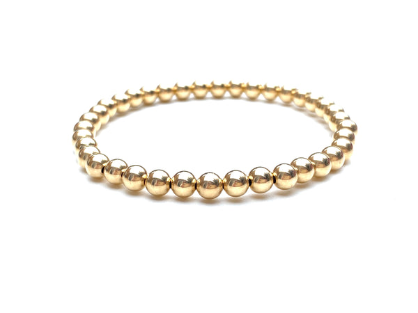 Gold Ball Bracelet QUAD STACK- 14k gold-filled