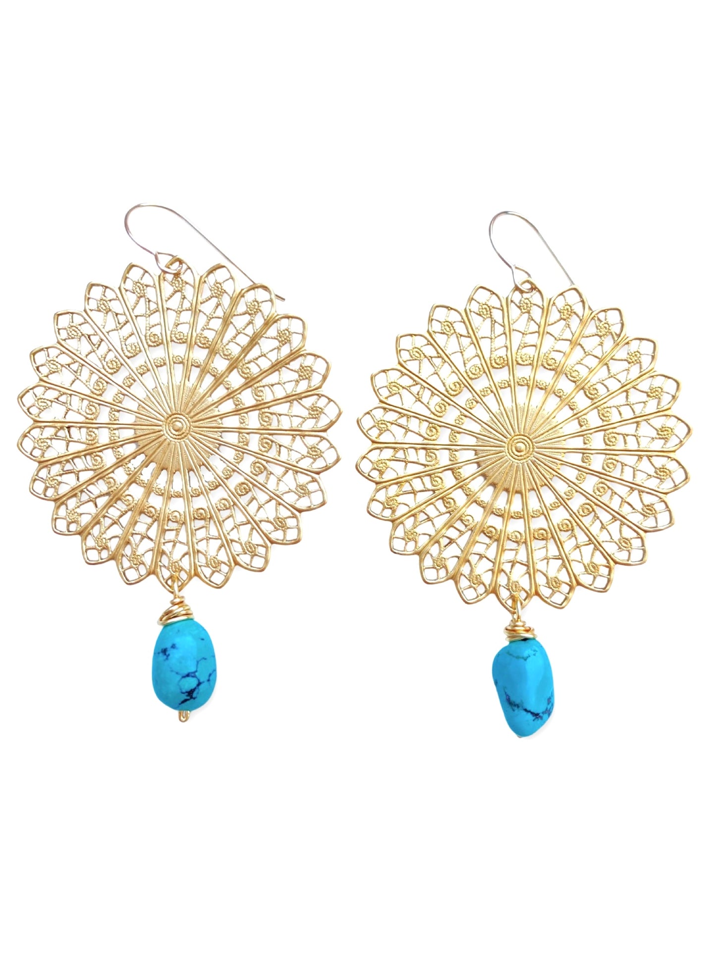 Sunburst Earrings- Turquoise