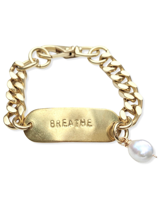 ID Bracelet- Chunky Brass