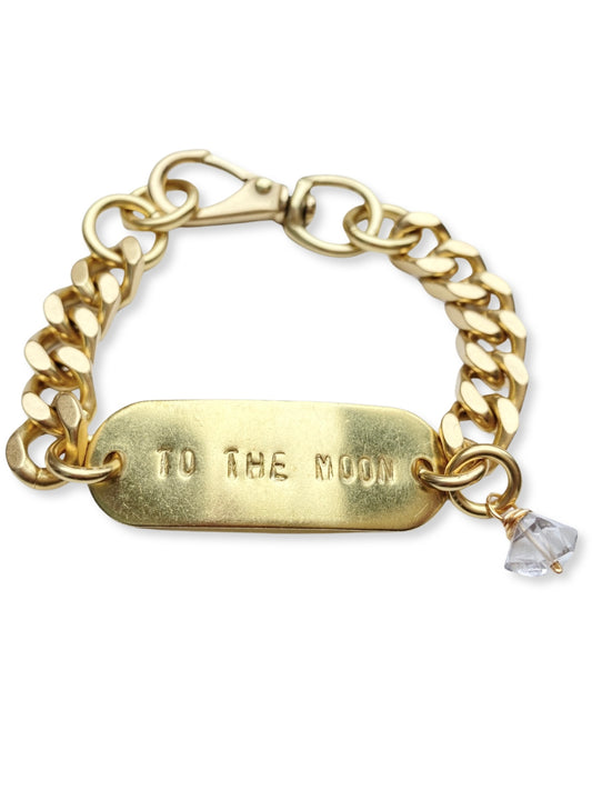 ID Bracelet- Chunky Brass