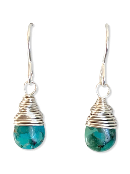 Drop Earring- Silver- Turquoise